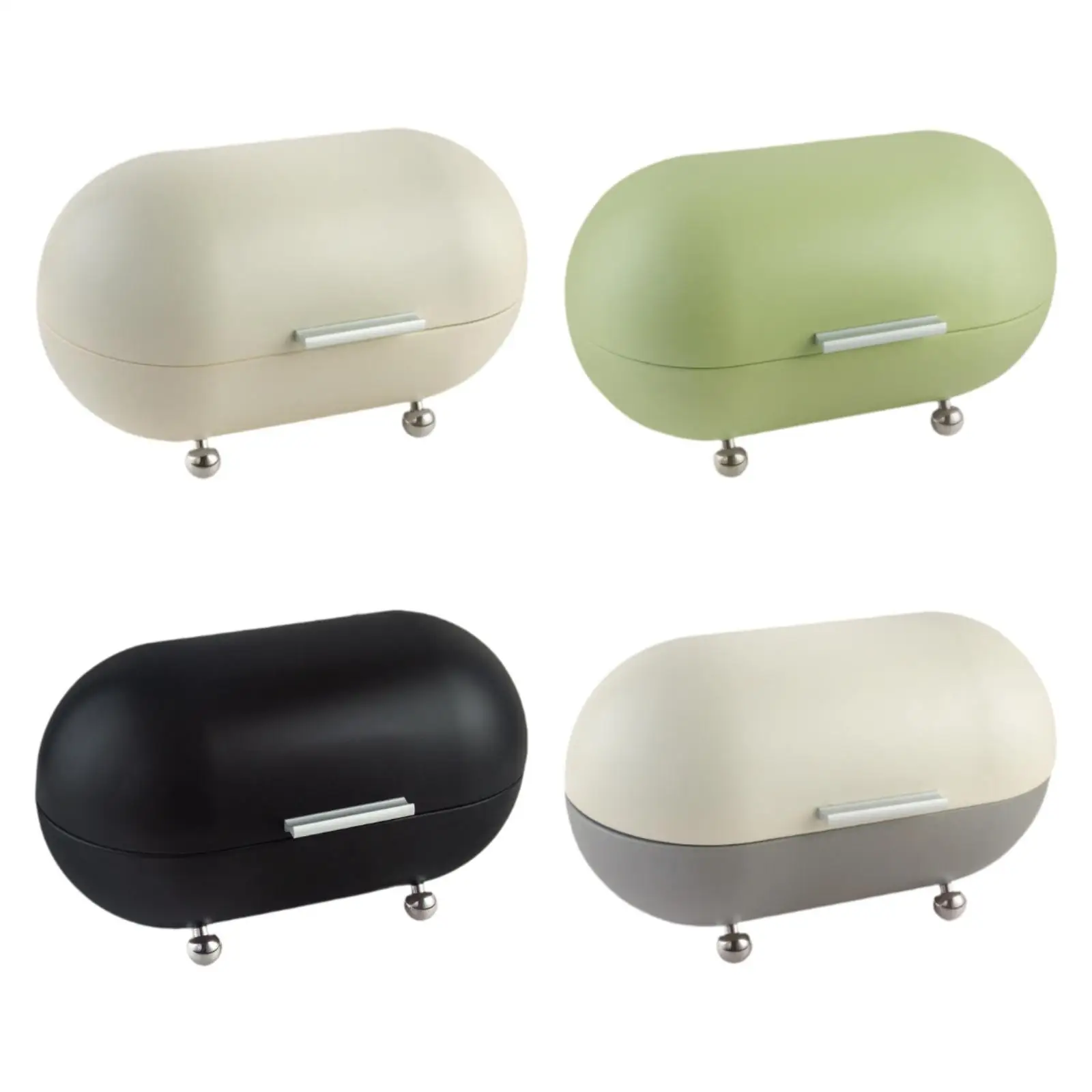 Brotkasten aus Metall, Brotkasten aus Metall, Mehrzweck-Arbeitsplatte mit großer Kapazität, Brotkasten für Lebensmittelaufbewahrung, Theke, Brotkasten