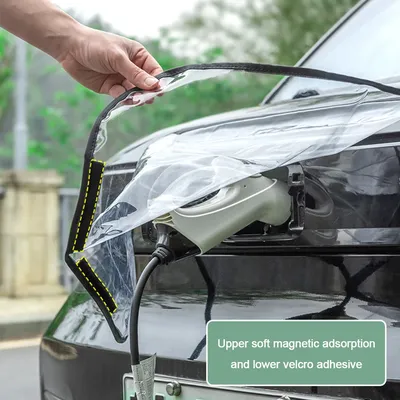 Auto Lade Port Abdeckung Für Tesla Modell 3 Modell Y Regendicht EV Ladegerät Pistolen Abdeckung Image