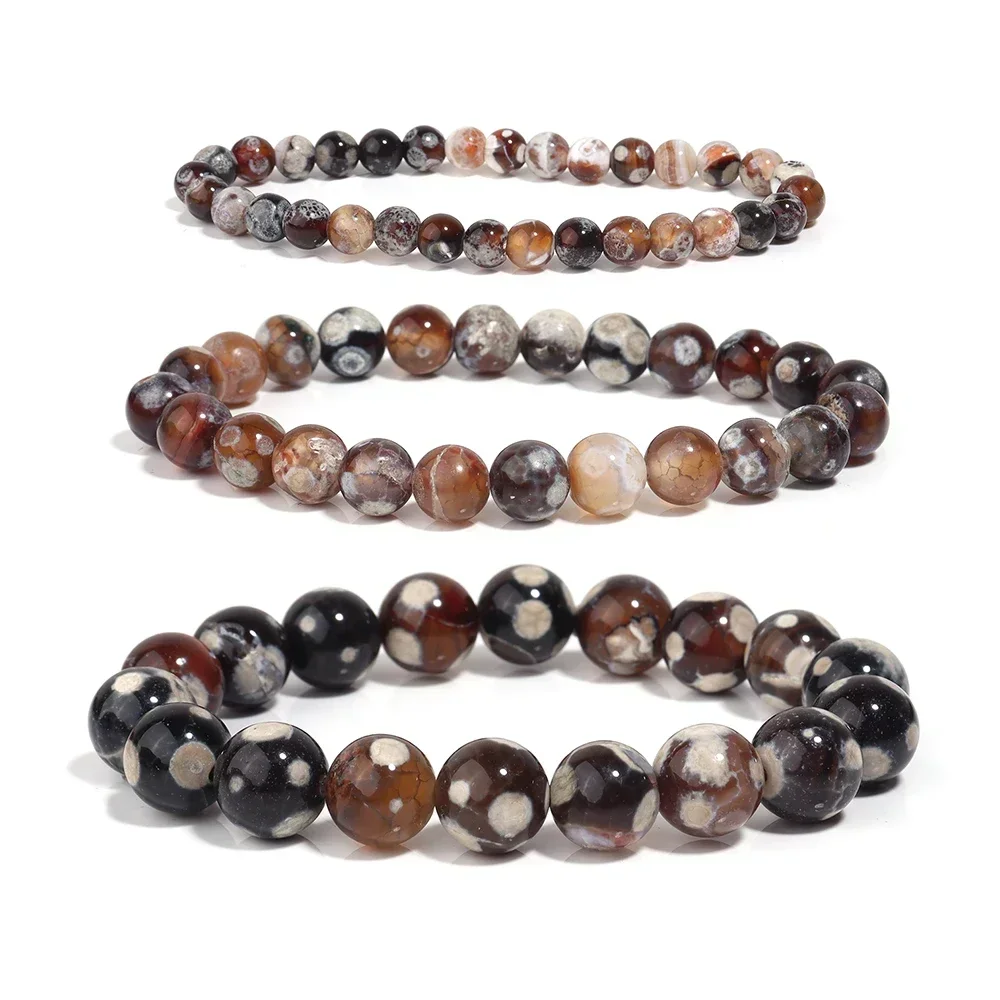Schmuck Naturstein Kaffee Feuer Achat Armband Männer Frauen handgemachten Schmuck inspirieren positive Gesundheits versorgung Original Armband Image