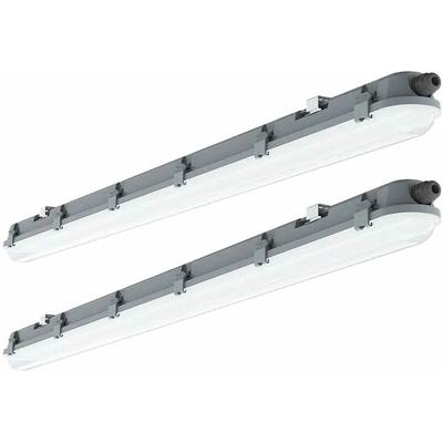 2x led Decken Wannenleuchte Lampe Beleuchtung l 120cm 4000 Kelvin, 4320 Lumen Feucht und Image