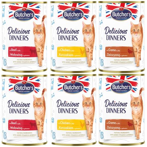 Mixpaket (3 Sorten) Butcher's Delicious Dinners Katze Katzenfutter nass