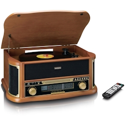 LENCO TCD-2551 Plattenspieler Holzgehäuse USB Kassette, Holz. Image