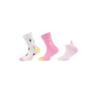 Socken FUN SOCKS Socken und Sneakersocken 3er Pack, Kinder, Gr. 23/28, blau (ice), 70% Baumwolle 28% Polyester 2% Elasthan, gemustert, Socken