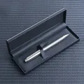 1 set di penne a sfera aziendali di lusso: eleganza argento, inchiostro nero liscio