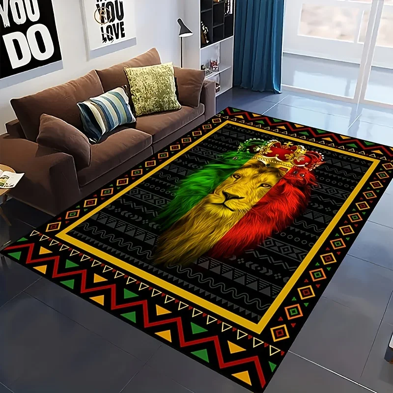 König der Löwen Druckbereich Teppiche moderne afrikanische Tier Boden matte Badezimmer Küche Teppich Wohnzimmer Schlafzimmer Home Office Dekoration Image