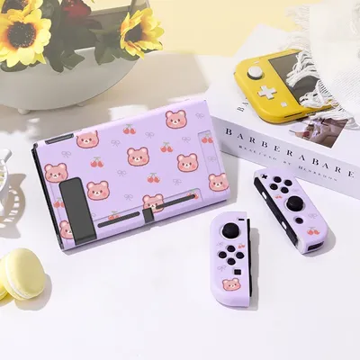 Süße Kirsch bär Schutzhülle für Switch oled, weiche TPU schlanke Abdeckung für Nintendo Switch Image