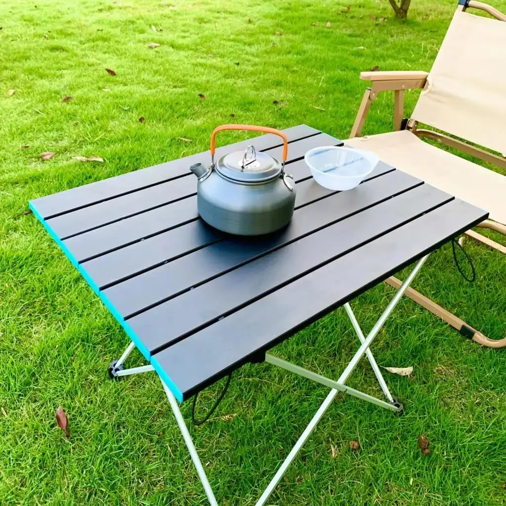Ultraleichter tragbarer klappbarer Camping-Tisch faltbarer Esstisch im Freien Hochfeste Aluminium legierung für Gartenparty-Picknick-Grill Image
