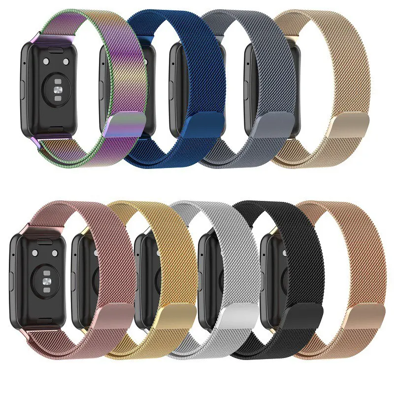 Magnet schleife metall armband für huawei uhr fit 2 edelstahl armband mode sport uhr armband für huawei uhr fit Image