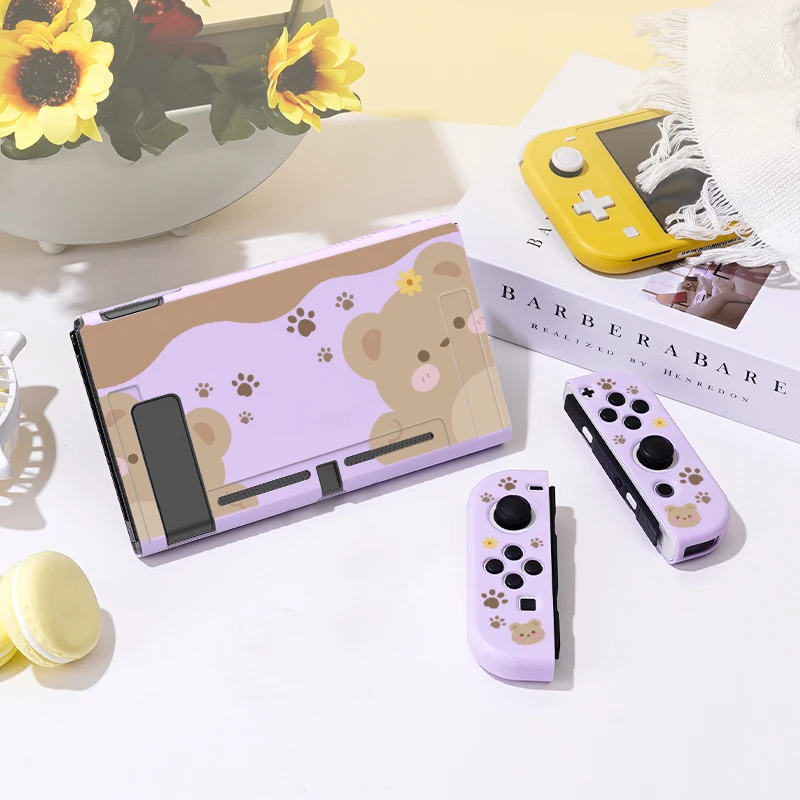 Hi Little Bear Schutzhülle für Switch Oled, weiche TPU Slim Cover für Nintendo Switch Konsole, NS-Spielzubehör Image