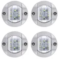 4 pz 6LED 12V 2.2 W rotondo Yacht Marine barca LED luce di poppa cabina ponte luce di cortesia luci interne Marine cabina impermeabile