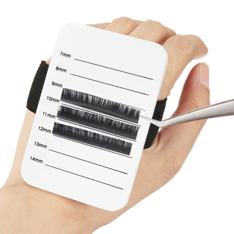 CNKESS Gefälschte Wimpern Tablett Streifen Ständer Acryl Wimpern Wimpern Display Hand Platte Wimpern Verlängerung Pfropfen Ständer Palette Werkzeug Image