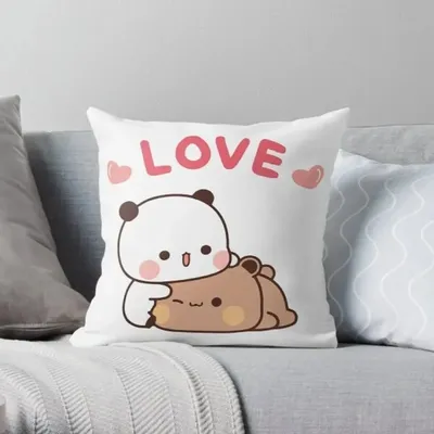 Panda Bär Umarmung Bubu Duda Druck Kissenbezug Wohnzimmer Sofa Schlafzimmer Kissenbezug Home Office Image