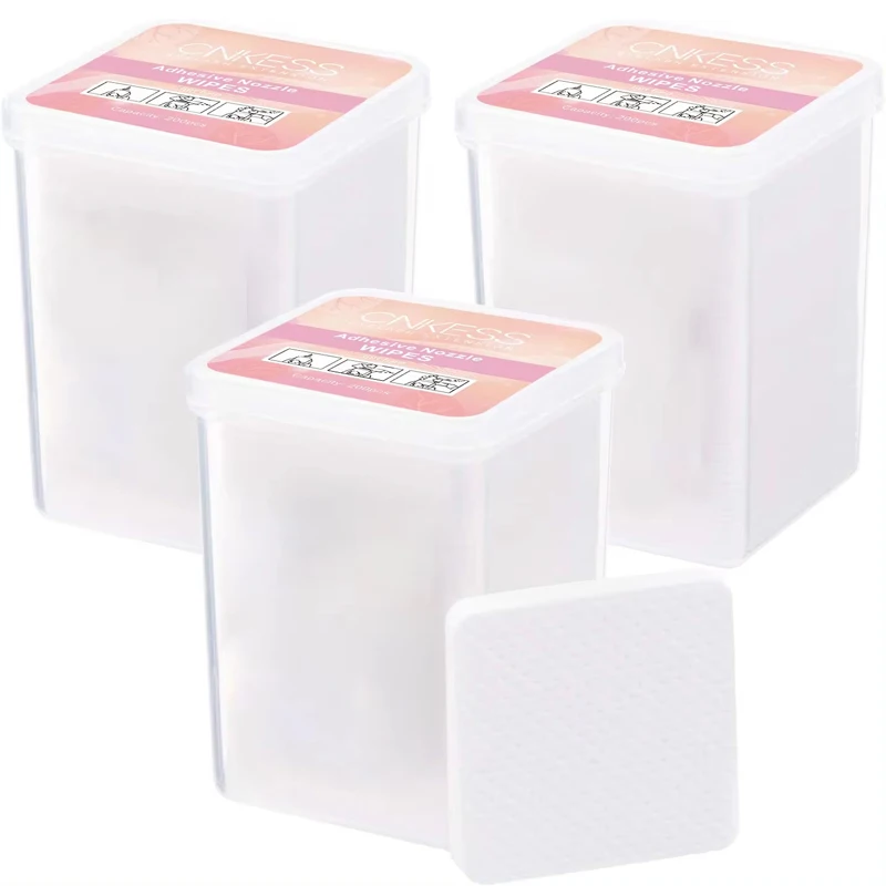 CNKESS Großhandel Hohe Qualität Wimpern Kleber Düse Tücher Leicht Zu Reinigen Baumwolle Pads Wimpern Extensions Kleber Tücher Wimpern verlängerung Image