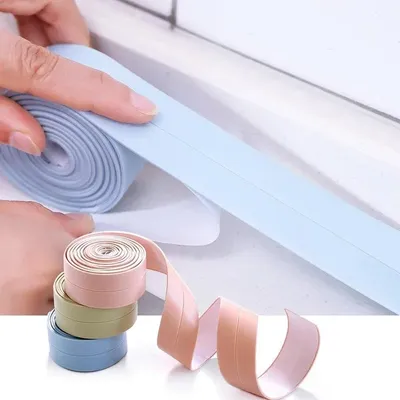 Bad aufkleber Dusch wanne Bad Dichtung streifen Klebeband weiß PVC selbst klebende wasserdichte Image
