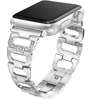 Armband kompatibel mit Apple Watch 38 mm 40 mm 41 mm Bling-Band für Damen, glänzendes Image