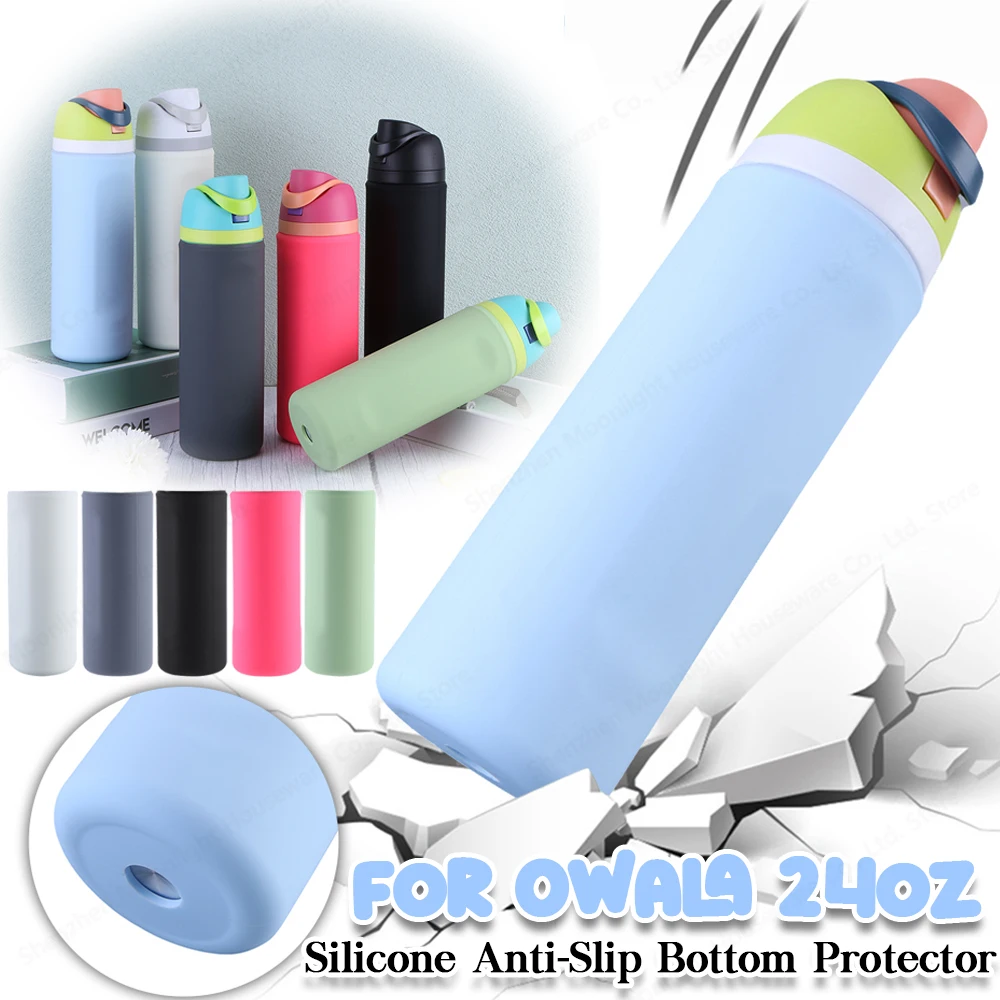 Silikons tiefel Anti-Rutsch-Schutzhülle Boden Schutzhülle Bodenschutz für Owala 24oz Wasser flasche Image