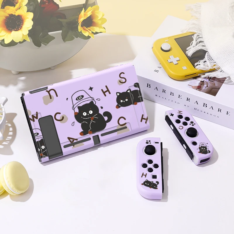 Die kleine schwarze Katze Schutzhülle für Switch Oled, weiche TPU Slim Cover für Nintendo Switch Konsole, NS-Spielzubehör Image