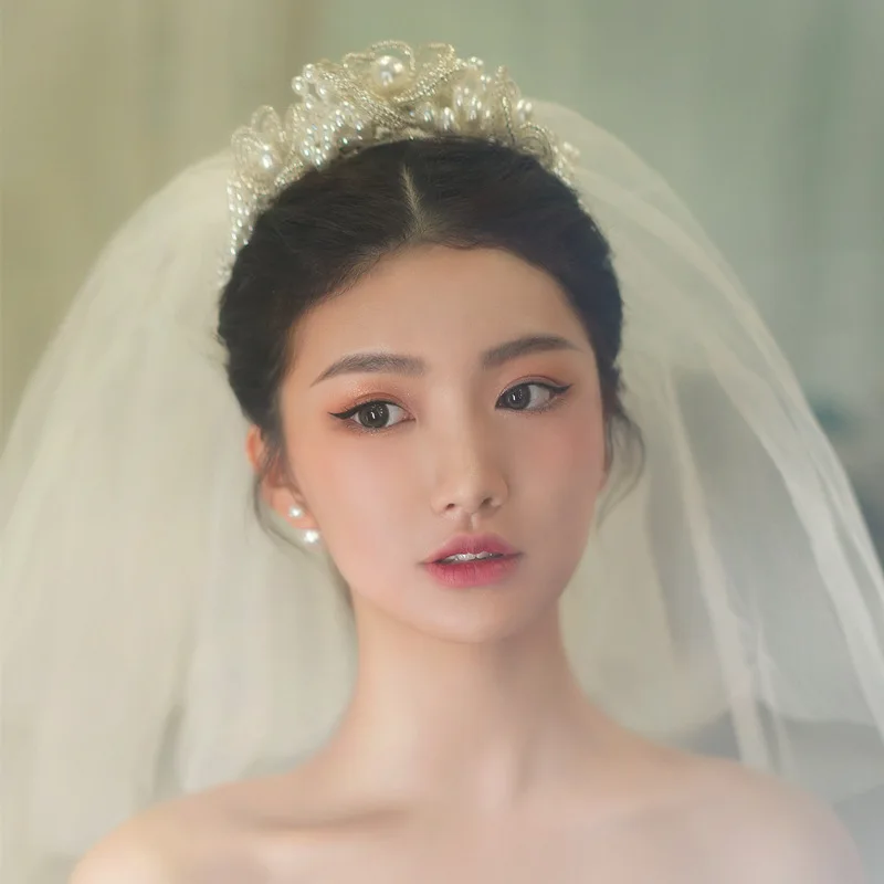 Barock Luxus Haarband Perle Stirnband Prinzessin für Frauen Party Festzug Braut Hochzeit Haarschmuck Schmuck Stirnband Geschenk Image