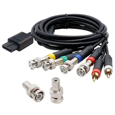 Bitfunx rgb/rgbs kabel sync video audio kabel für n64 64 sfc snes ngc video konsolen verbund kabel Image
