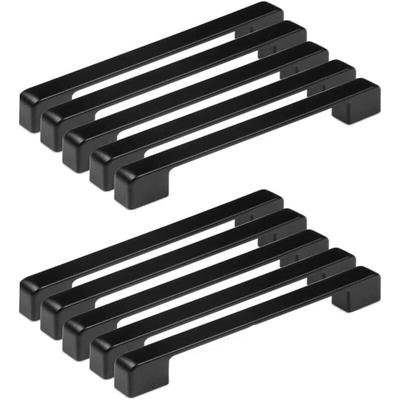 10 Stück Möbelgriff, Achsabstand 192 mm, schwarzer Küchentürgriff, Möbelstangengriff, schwarzer Image