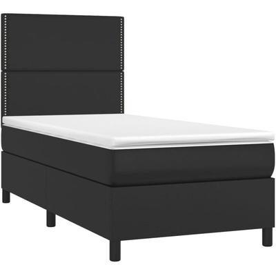 Boxspringbett mit Matratze Schwarz 80x200 cm Kunstleder vidaXL