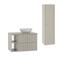 Set di mobili da bagno con lavabo effetto legno cachemire 80cm