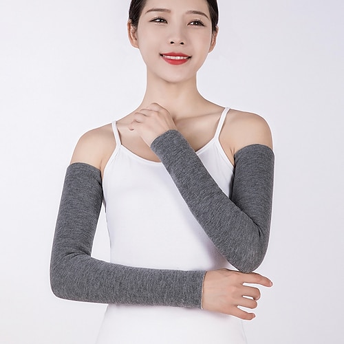 Ellenbogenwärmer, Plüsch- und verdickte Armmanschetten für Männer und Frauen, Herbst und Winter, verlängerter Armschutz, Wollhandschuhe, Ärmel, Gelenke warm Image