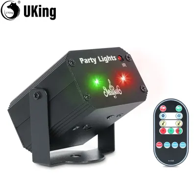 U'King 100mw Party Stage Laser Lights With Remote Control Voice Control Self-Propelled DJ Disco