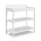 Alpine Changing Table (White) Includes Water-Resistant Changing Pad, 2 Shelves for Nursery Storage