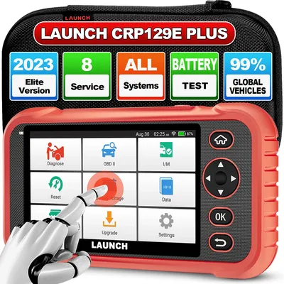 LAUNCH X431 CRP129E PLUS Full System Diagnostic Tools OBD2 Scanner 8 Reset Functions Oil SAS EPB