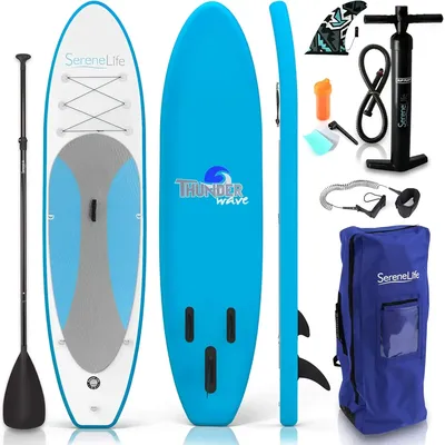 Paddle Board Inflatable - Non-Slip SUP Paddle Board Paddle, Pump, Leash, and Accessories - Fun Water