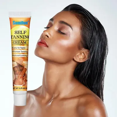 Self Tanning Cream Intensive Sunless Self Tanning & Body Bronzer Gel Brown Tanning Accelerator