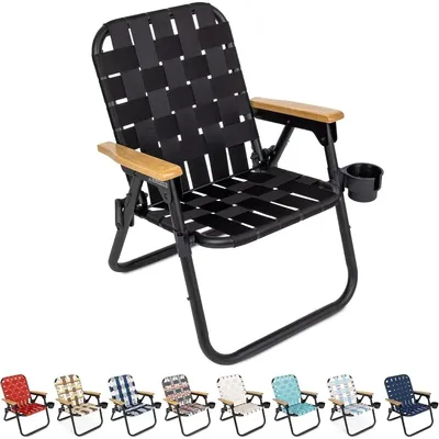 WOVN Premium Beach & Camping Chairs - Folding Backpack Chairs for Adults - 9 Styles Available