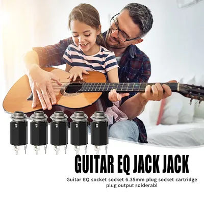 Hot Sale Guitar Stereo Output Plugs Portable 5pcs Acoustic Electric Guitar Stereo EQ Socket 6.35mm