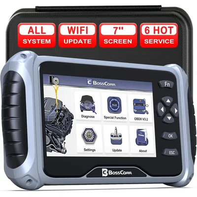 IF745 OBD2 Scanner Diagnostic Tool, All System Car Diagnostics with 7" Screen, ABS Brake