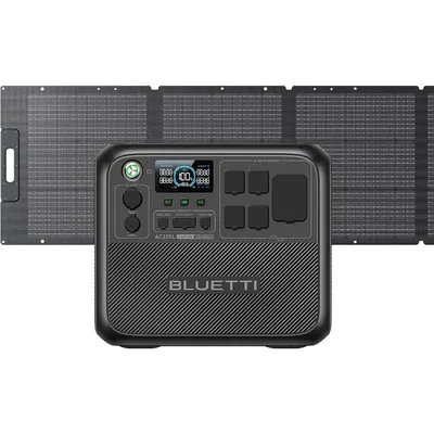 Portable Power Station, Equipped with 200W Solar Panels, 2048Wh Battery Backup Power Supply, and 4