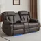 Loveseat Sofa with Console, RV Loveseat Recliner Couch for Travel Trailers, Home Theater Seating