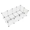 20 pieces of plastic each size household Rubik's cube mesh shelf plastic steel wire white can be