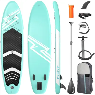 11' Premium Stand Up Paddle Board, Yoga Board with SUP Accessories & Carry Bag | Wide Stance, Surf