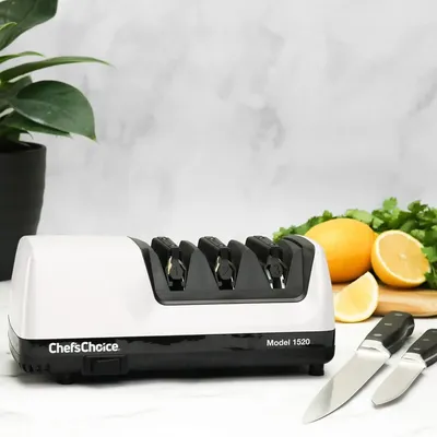 Professional Electric Knife Sharpener for 20- and 15-Degree Straight-Edge and Serrated Knives,