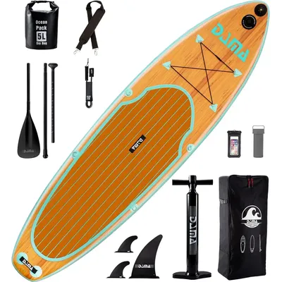 9'6"/10'6"/11' Inflatable Stand Up Paddle Board, Yoga Board, Camera Seat, Floating Paddle, Hand