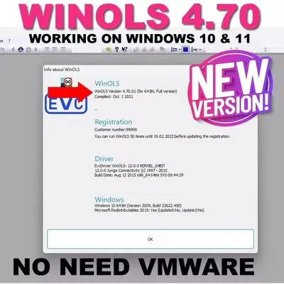 Herramienta immo Winols 4,7 completamente activada Windows 7 10 11 No es necesario Vmware