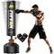 CCJFITVEN Freestanding Punching Bag with Boxing Gloves Heavy Boxing Bag with Suction Cup Base for