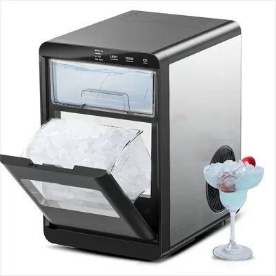 ICYGLEE Ice Maker 44Lbs/24H Pebble Ice Maker Machine Self Cleaning Pellet Ice Machine Sonic Ice