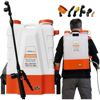 Tools.Tools 4 Gallon Battery Powered Backpack Sprayer (HD4000) – Extended Spray Time Long-Life