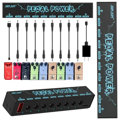 Portable Guitar Effect Pedal Power Supply 8 Isolated Circuit Overcurrent Protection Guitar Effect