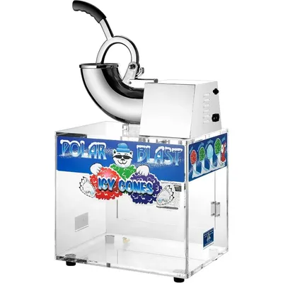 home.Polar Blast Snow Cone Machine Acrylic Crushed Maker Grinds Up to 500lbs of Ice Per Hour for