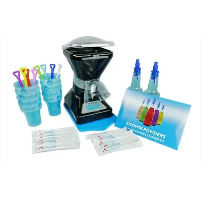 SNOWIE - Little Snowie Max Snow Cone Machine - Premium Shaved Ice Maker, With Powder Sticks Syrup