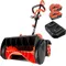 Cordless Snow Shovel with Wheels, 48V | 16-Inch | 4-Ah Brushless Cordless Snow Blower, Battery Snow