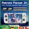 Retroid Pocket 3 Plus Retro Handheld Game Console Portable 4.7 Inch HD IPS Touch Screen Video Game 512G PS2 PSP Children's Gifts